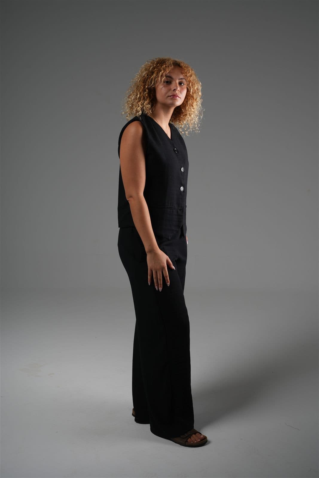 Look III: the black Kattan waistcoat and trousers